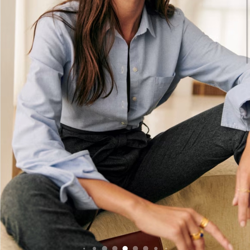 Sezane Tomboy shirt, blue, 34